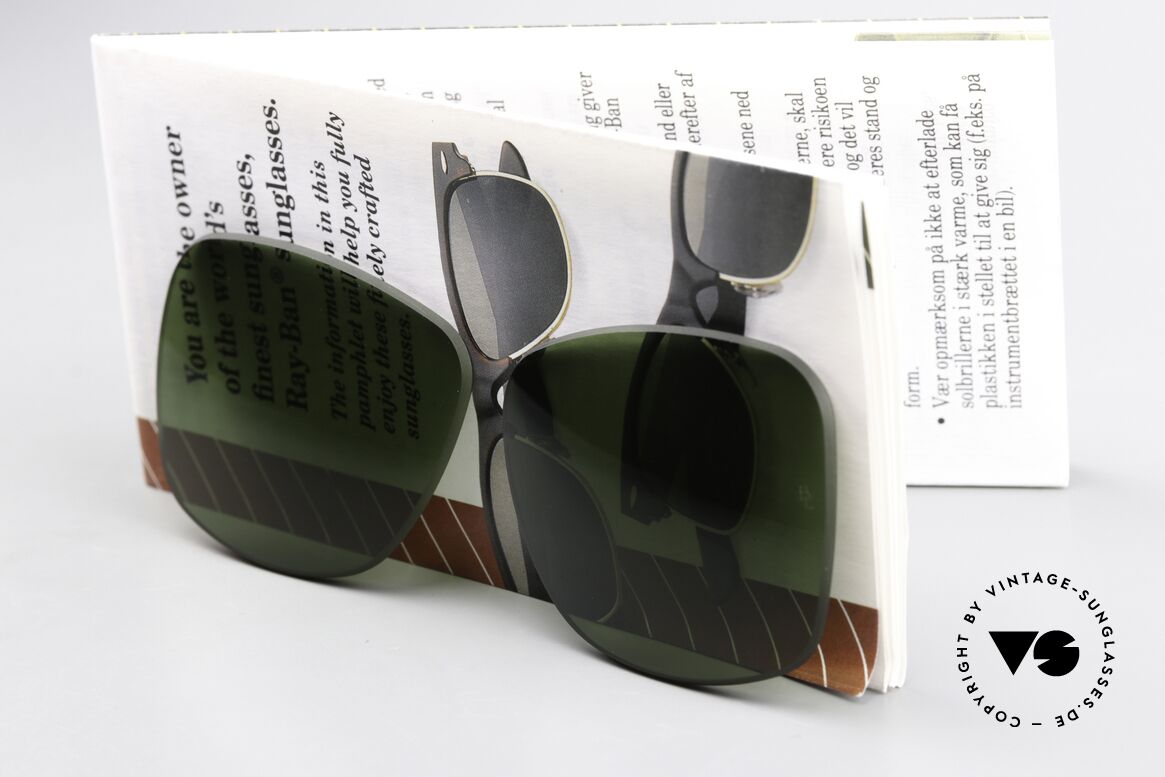 Ray Ban Wayfarer I Lenses B&L USA Sonnengläser RB3, original Gläser für das alte Modell "Wayfarer I", Passend für Herren und Damen