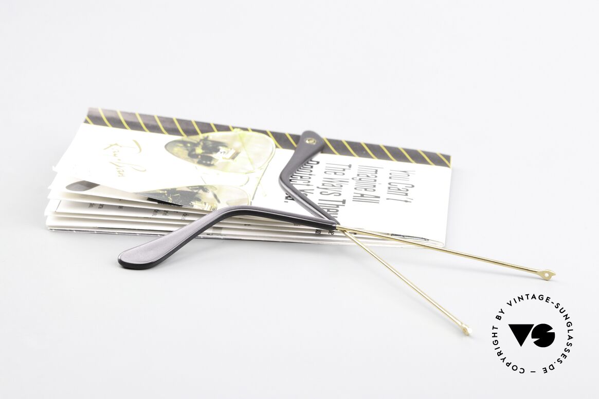 Ray Ban Precious Metals Temples Bügel Für Shooter Outdoors, die Brillenbügel sind 130mm lang und 24kt vergoldet, Passend für Herren