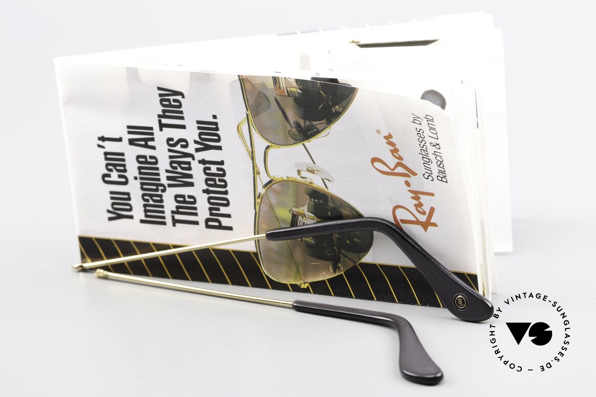 Ray Ban Precious Metals Temples Bügel Für Shooter Outdoors, produziert in den 1970ern & 80ern von Bausch&Lomb, Passend für Herren