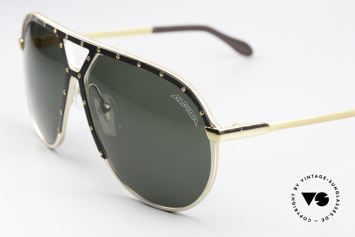 Alpina M1 Gold Schwarz Gold Variante, getragen von Stevie Wonder und unzähligen Promis, Passend für Herren