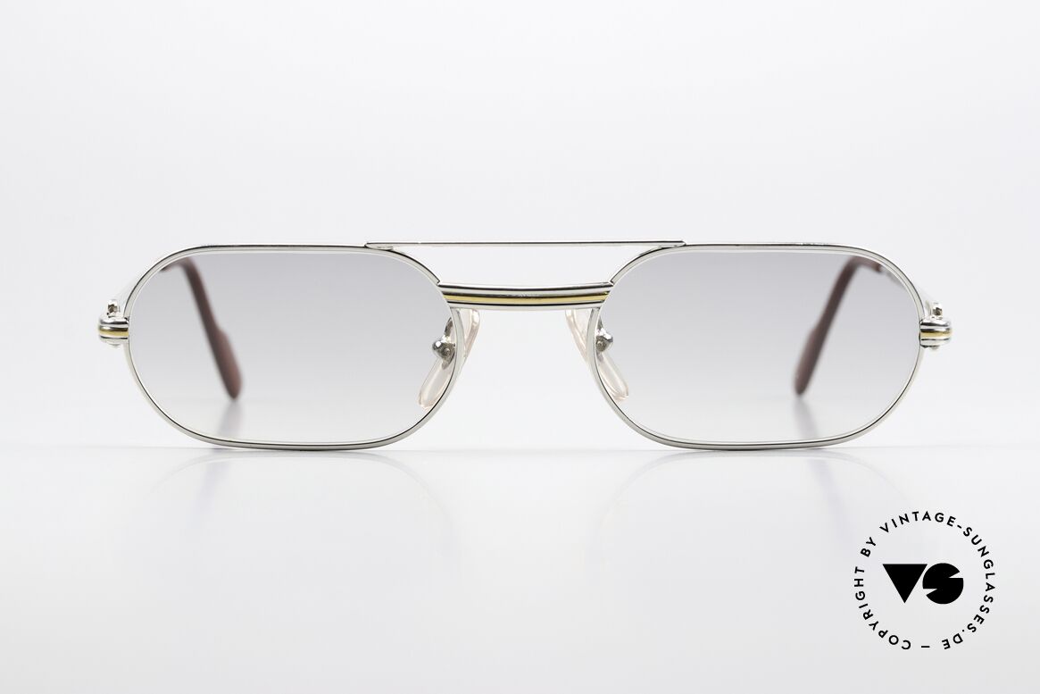 Cartier MUST LC - S Luxus Platin Brillenfassung, MUST: das erste Modell der Lunettes Collection '83, Passend für Herren