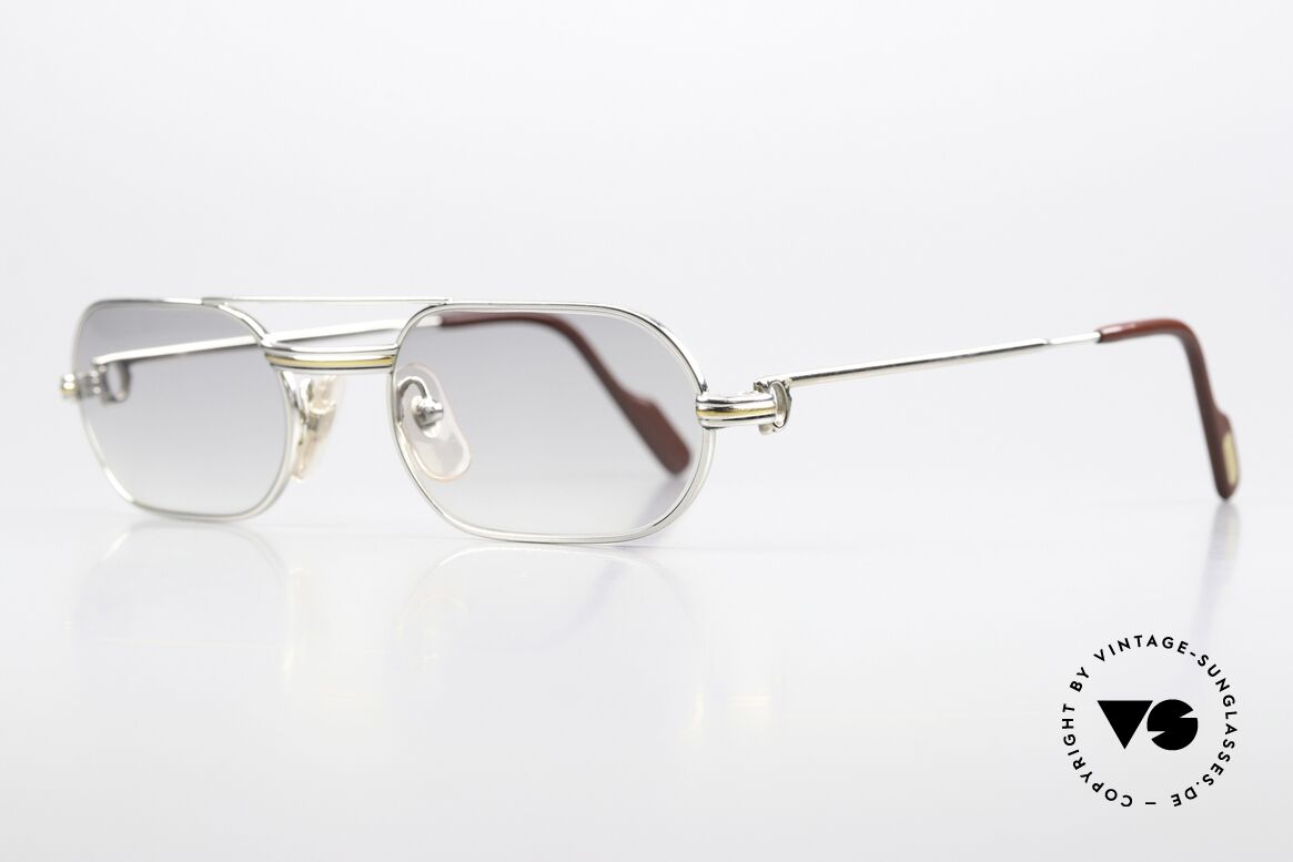 Cartier MUST LC - S Luxus Platin Brillenfassung, LIMITIERTE Platin-Ausführung (entsprechend edel), Passend für Herren