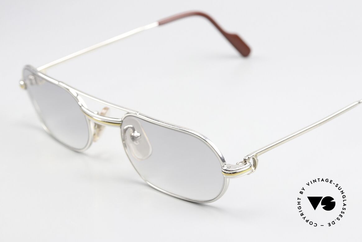 Cartier MUST LC - S Luxus Platin Brillenfassung, 2nd hand Modell im neuwertigen Zustand mit OVP, Passend für Herren