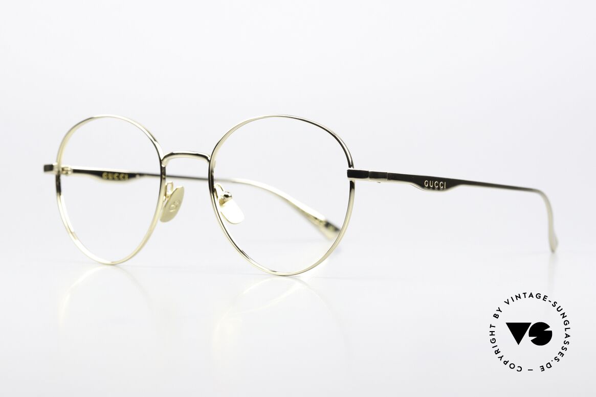 Gucci GG0337O Pantobrille Unisex 53mm, zeitloses Panto-Brillendesign; wirklich elegant, Passend für Herren und Damen
