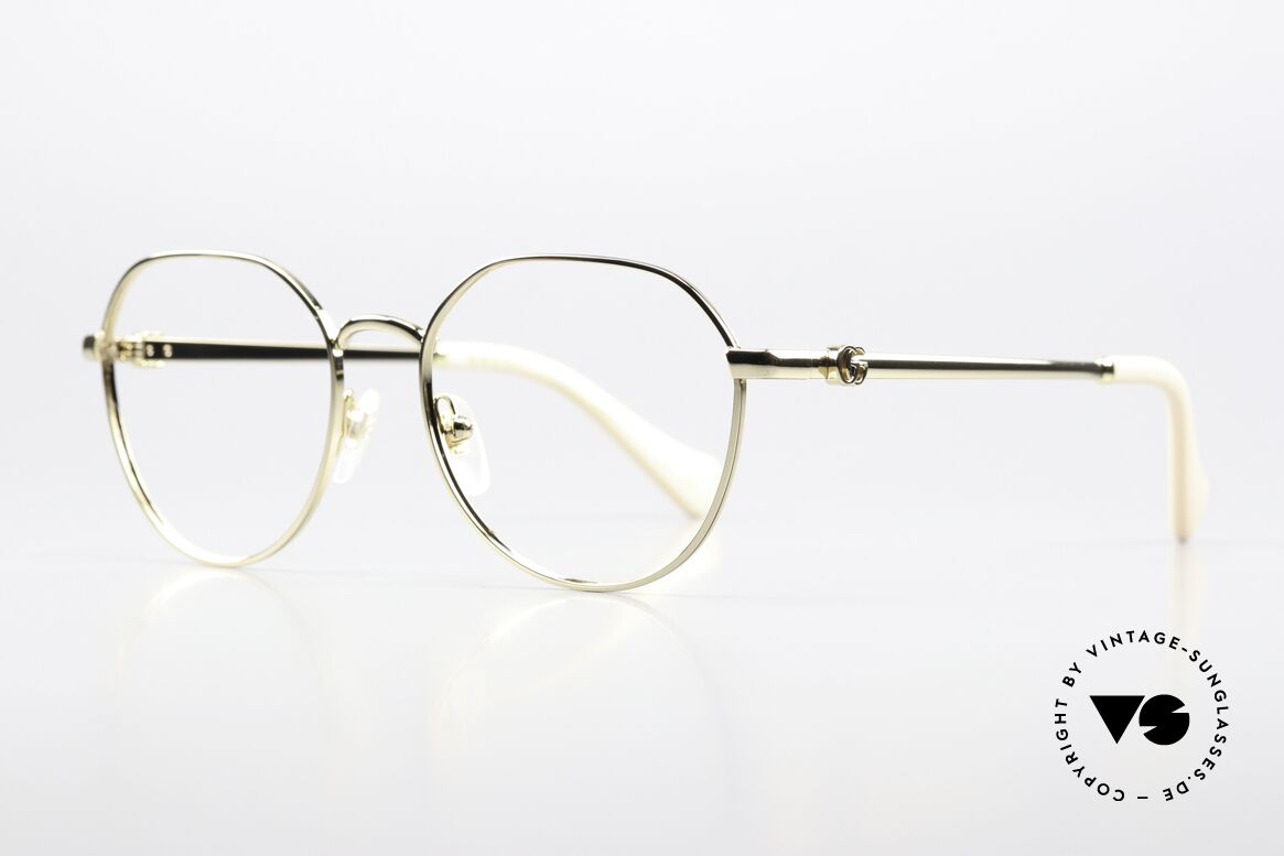 Gucci GG1145O Weibliche Pantobrille 50mm, zeitloses Panto-Brillendesign; wirklich elegant, Passend für Damen