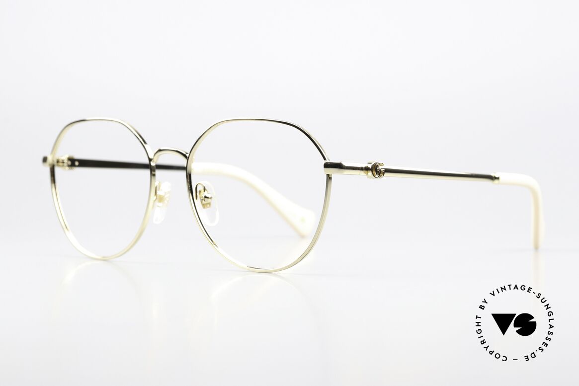 Gucci GG1145O Weibliche Pantobrille 54mm, zeitloses Panto-Brillendesign; wirklich elegant, Passend für Damen