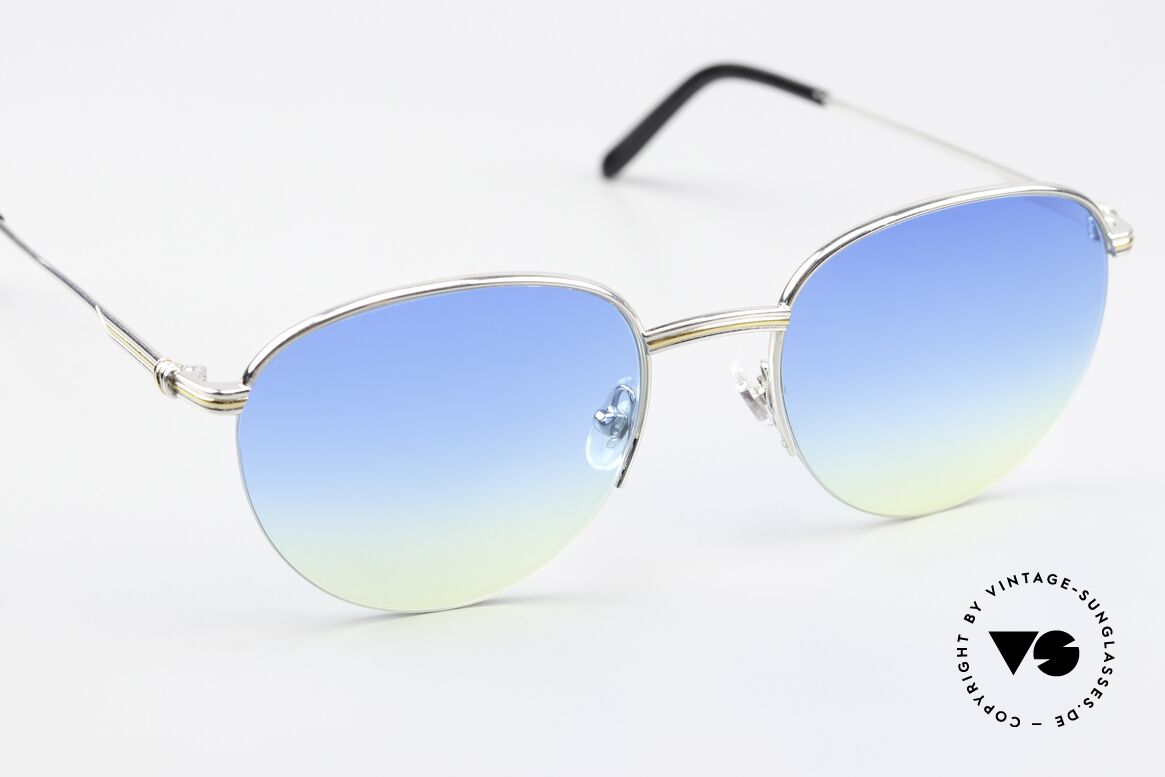 Cartier Colisee - S Runde Luxus Platin Brille, ungetragenes Unikat (inkl. orig. Box & Zertifikat), Passend für Herren und Damen