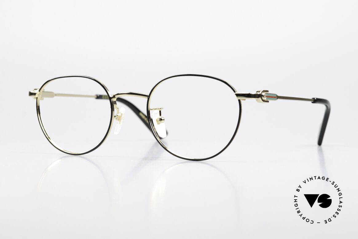 Gucci GG1613OJ Pantobrille Gold Schwarz 49, Gucci GG1613OJ Brille, Größe 49-21, 140, c. 001, Passend für Herren und Damen