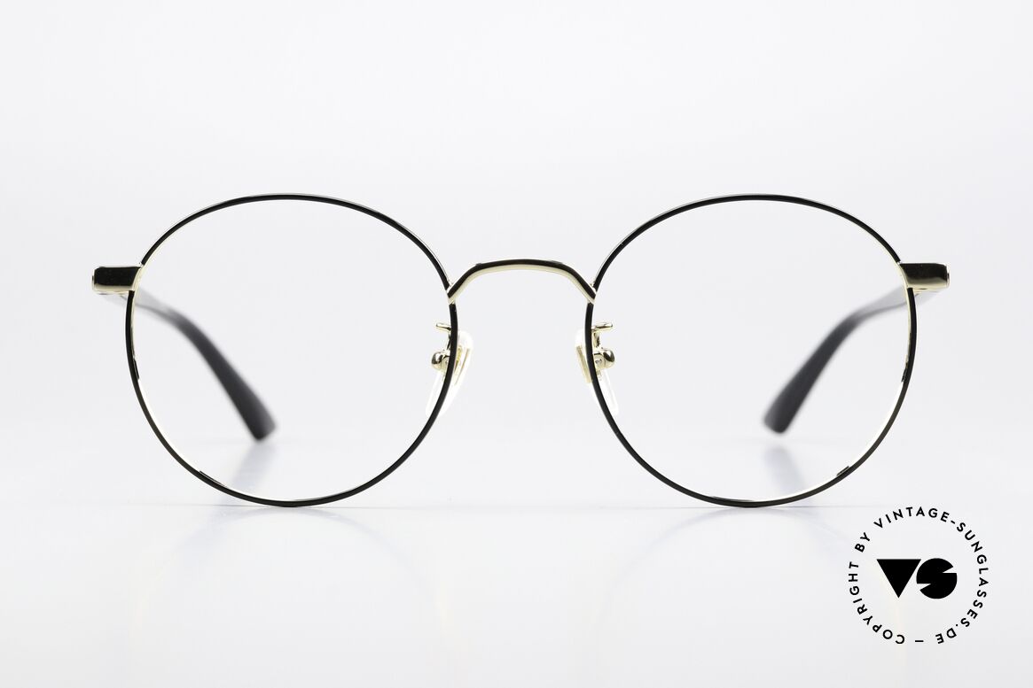 Gucci GG0297OK Runde Brille Gold Schwarz 52, stilvolle Damenbrille und Herrenbrille zugleich, Passend für Herren und Damen