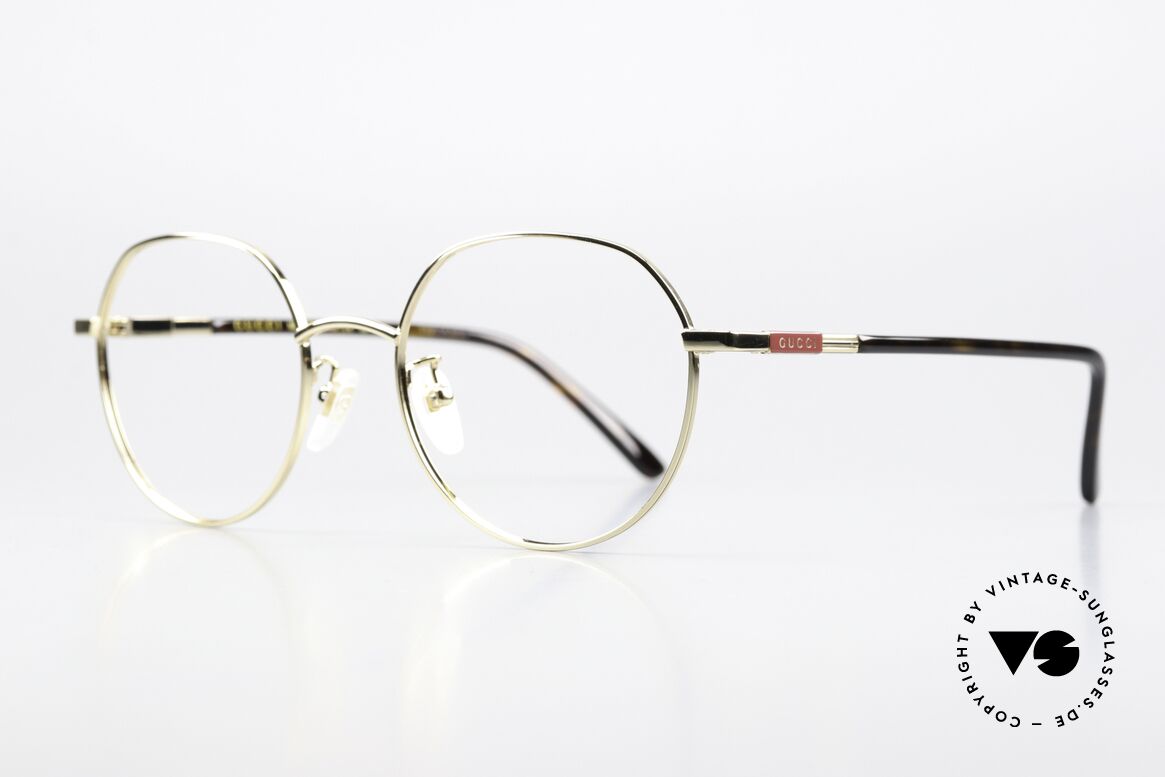 Gucci GG1349O Pantobrille Vergoldet 53mm, zeitloses Panto-Brillendesign; wirklich elegant, Passend für Herren und Damen