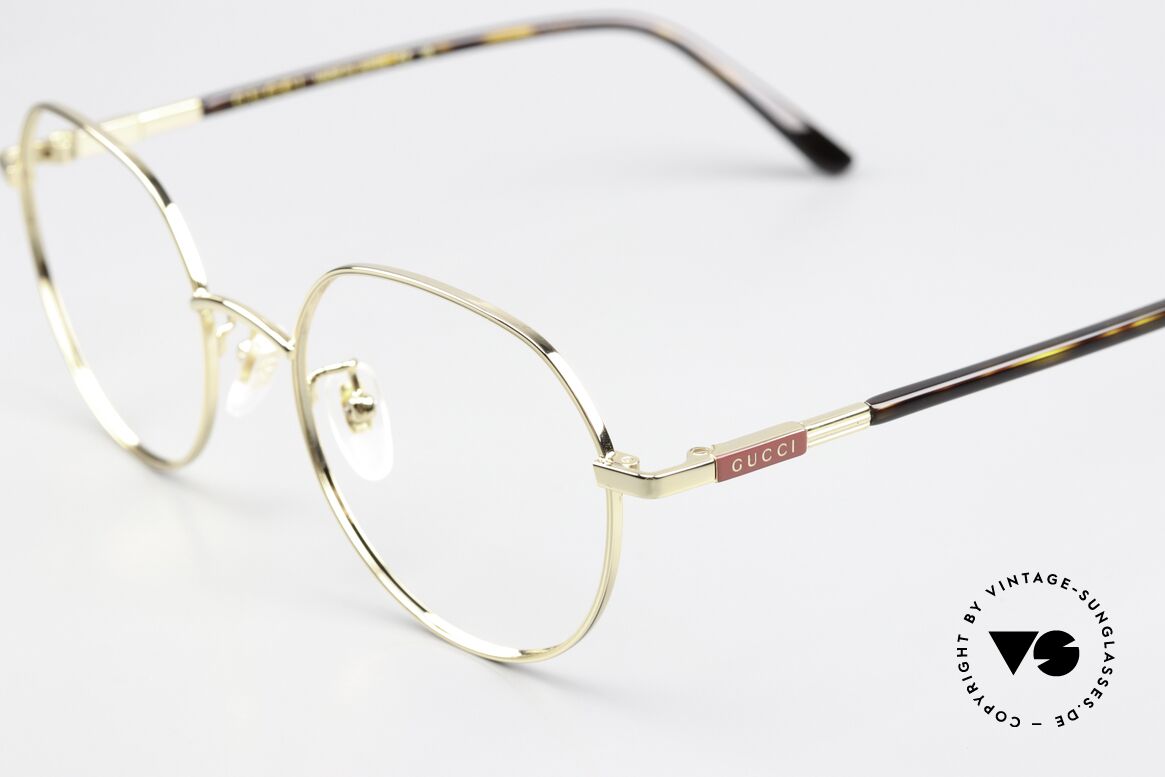 Gucci GG1349O Pantobrille Vergoldet 53mm, vergoldete Brillenfassung, made in Japan Qualität, Passend für Herren und Damen