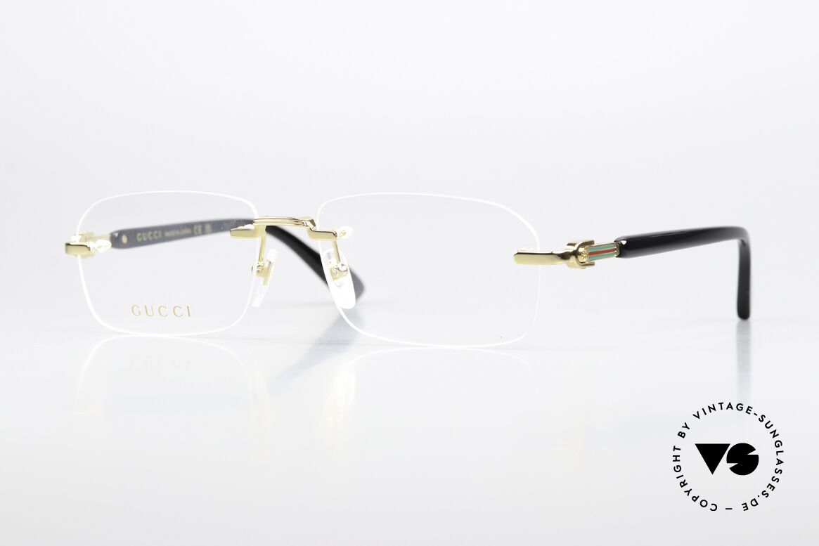 Gucci GG1221O Brille Randlos Unisex Gold, Gucci Brille GG1221O, Größe 56-16, 140, c. 001, Passend für Herren und Damen