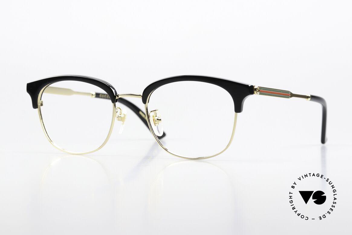 Gucci GG0590OK Kombibrille Gold Schwarz, Gucci Brille GG0590OK, Größe 52-20, 150, c.001, Passend für Herren und Damen