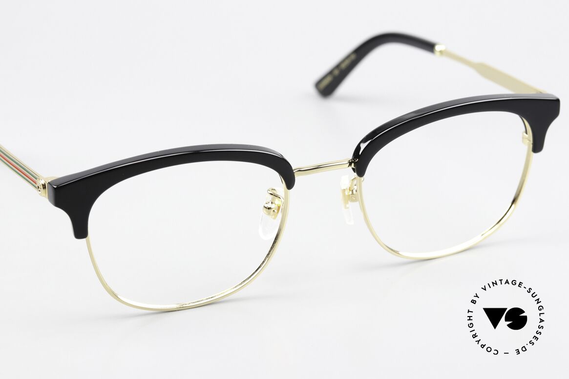 Gucci GG0590OK Kombibrille Gold Schwarz, ungetragenes Modell inkl. Gucci Etui & Putztuch, Passend für Herren und Damen