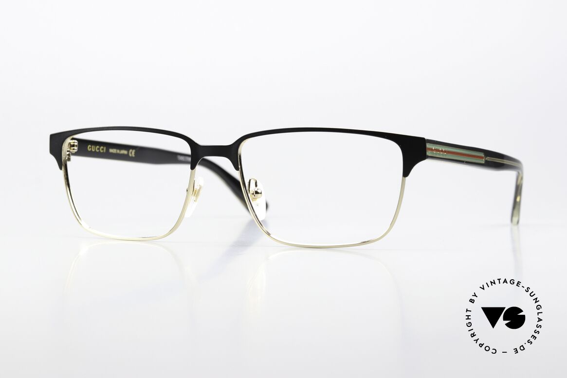 Gucci GG0383O Eckige Herrenbrille Metall, Gucci Brille GG0383O, Größe 58-17, 145, c. 004, Passend für Herren