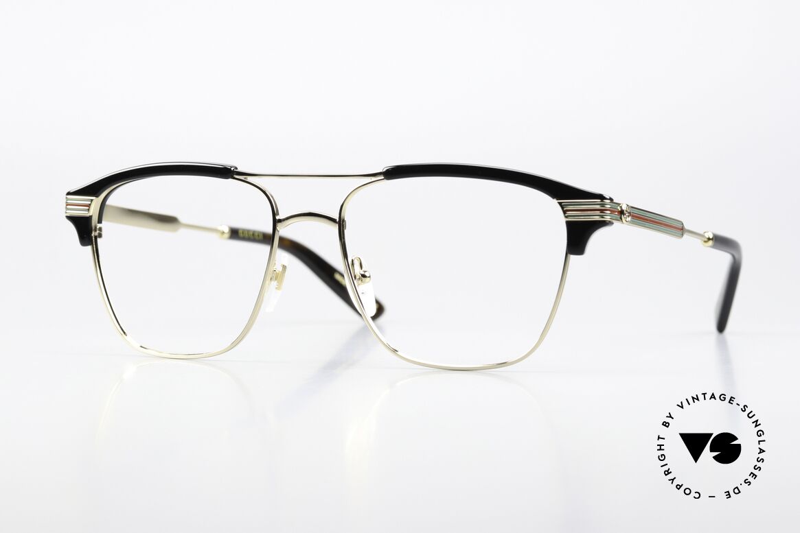 Gucci GG0241O Azetat Und Metall-Brille, Gucci Brille GG0241O, Größe 54-17, 145, c. 002, Passend für Herren