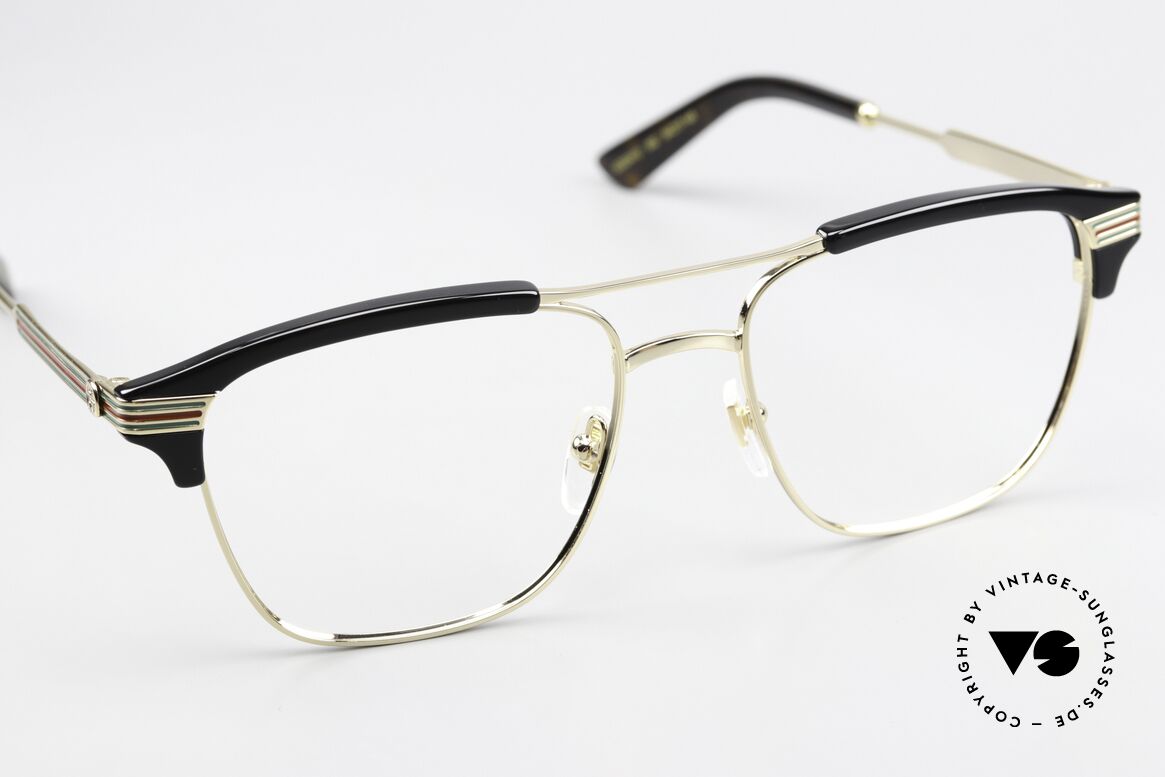 Gucci GG0241O Azetat Und Metall-Brille, ungetragenes Modell inkl. Gucci Etui & Putztuch, Passend für Herren