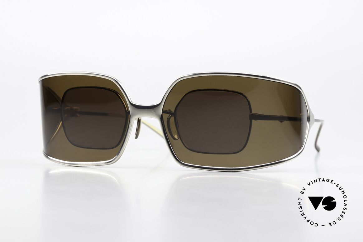 Christian Roth 14004 Kleine Brille Grosser Clip-On, genial umgesetztes Clip-On Konzept; siehe Fotos!, Passend für Herren und Damen