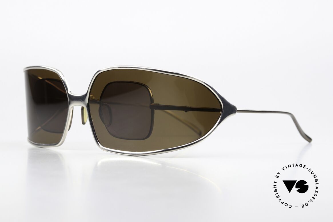 Christian Roth 14004 Kleine Brille Grosser Clip-On, kleine Titanium-Fassung, Gr. 38/26, made in Japan, Passend für Herren und Damen