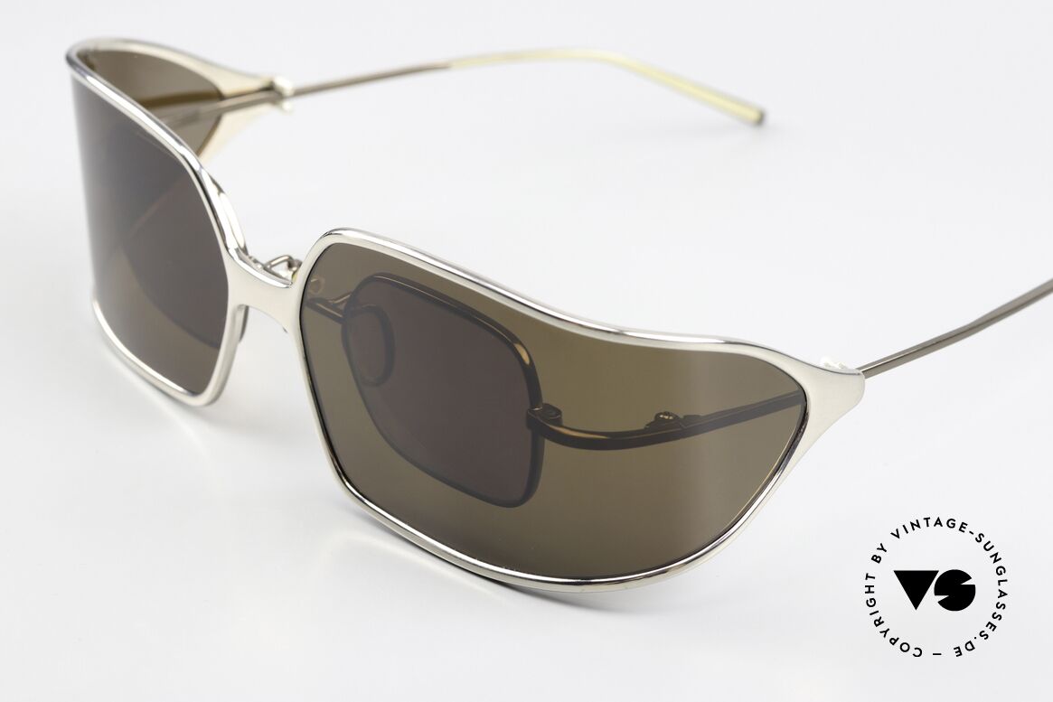 Christian Roth 14004 Kleine Brille Grosser Clip-On, mit großem Wrap Around Sonnen-Clip; polarisierend, Passend für Herren und Damen