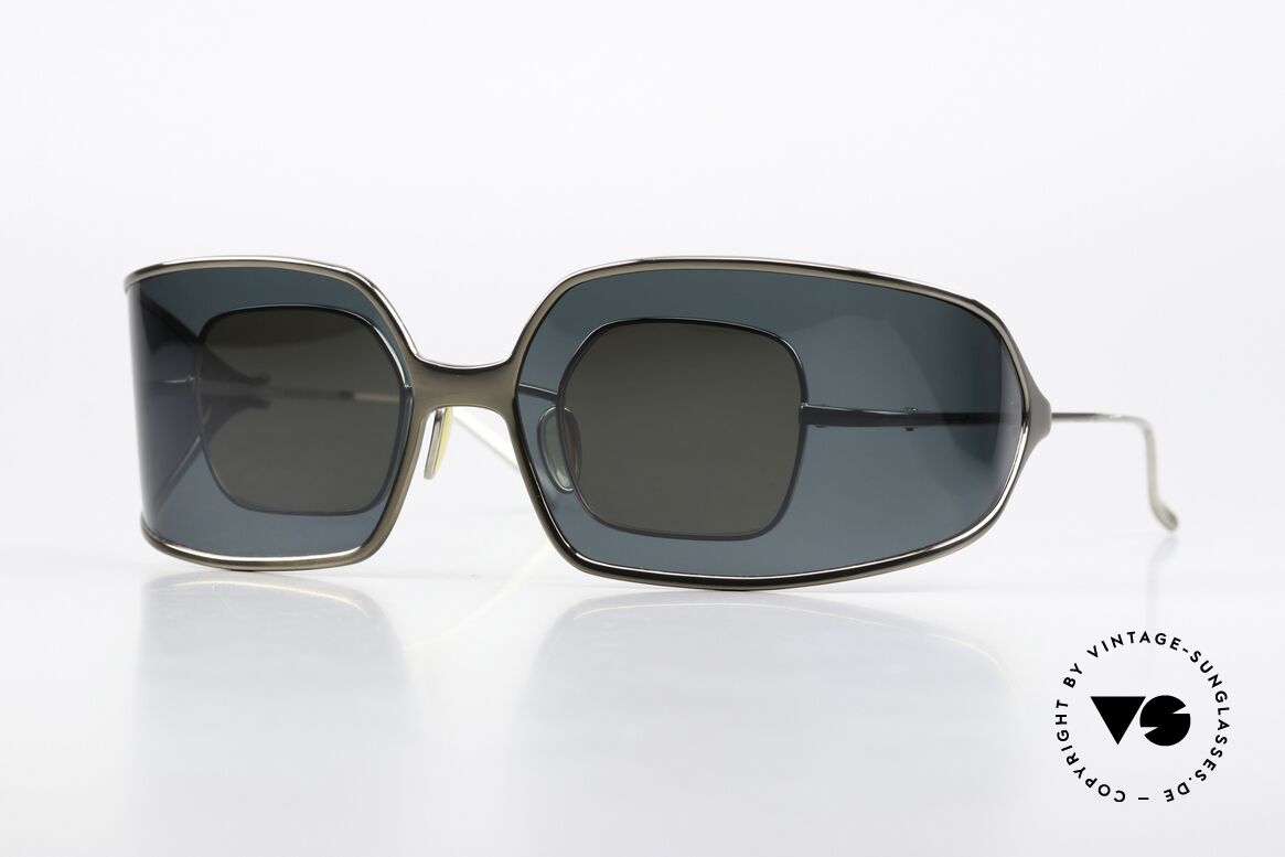Christian Roth 14004 2 In 1 Brille Made In Japan, genial umgesetztes Clip-On Konzept; siehe Fotos!, Passend für Herren und Damen