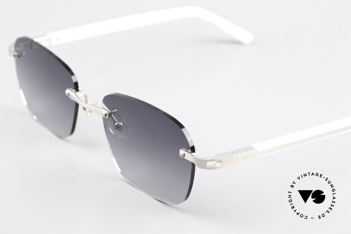 Fred Move F1 Randlose Sonnenbrille Luxus, einmalige Luxusbrille mit flexiblen Federscharnieren, Passend für Herren und Damen