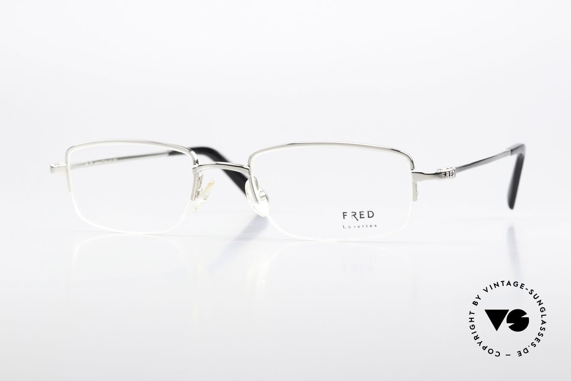 Fred Manhattan N2 Nylorbrille Luxus Platinum, original Fred Brille, Modell Manhattan N2, in Gr. 52-20, Passend für Herren und Damen