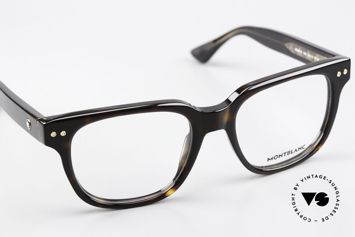 Montblanc MB0321O Eckige Herrenbrille Azetat, medium/large Fassung kann beliebig verglast werden, Passend für Herren