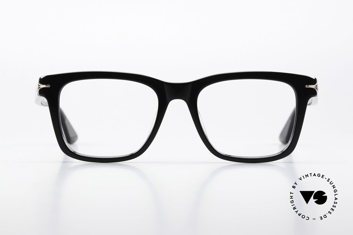 Montblanc MB0266O Vollrandbrille Eckig Schwarz, zeitlose Rahmenfarbe in schwarz/gold (geht immer), Passend für Herren