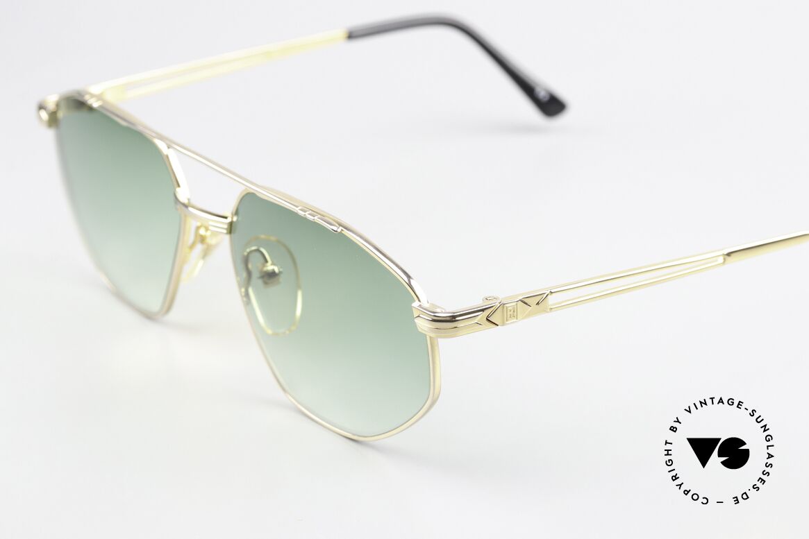 Roman Rothschild R1037 Vergoldete Sonnenbrille 80er, ungetragenes Einzelstück; Gr. 57/17 mit Rothschild Etui, Passend für Herren und Damen