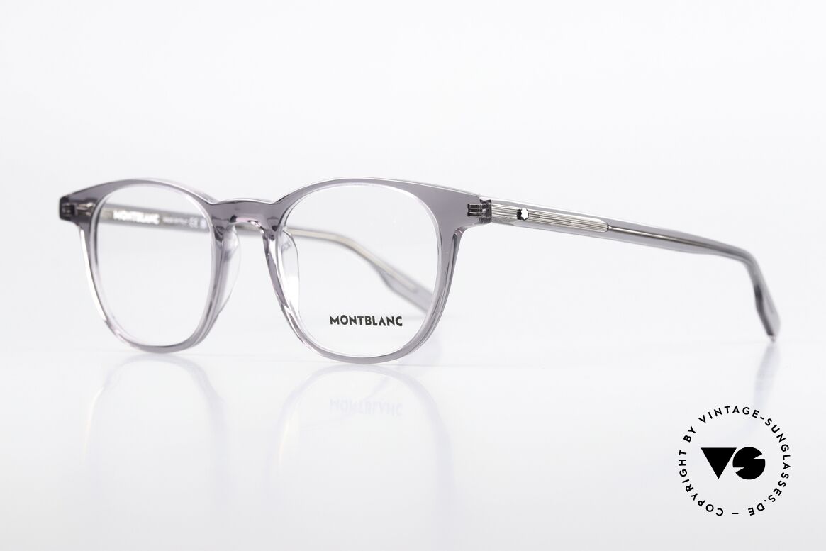 Montblanc MB0153O Azetat Vollrandbrille Herren, charakteristisches Montblanc-Logo als Bügeldekor, Passend für Herren