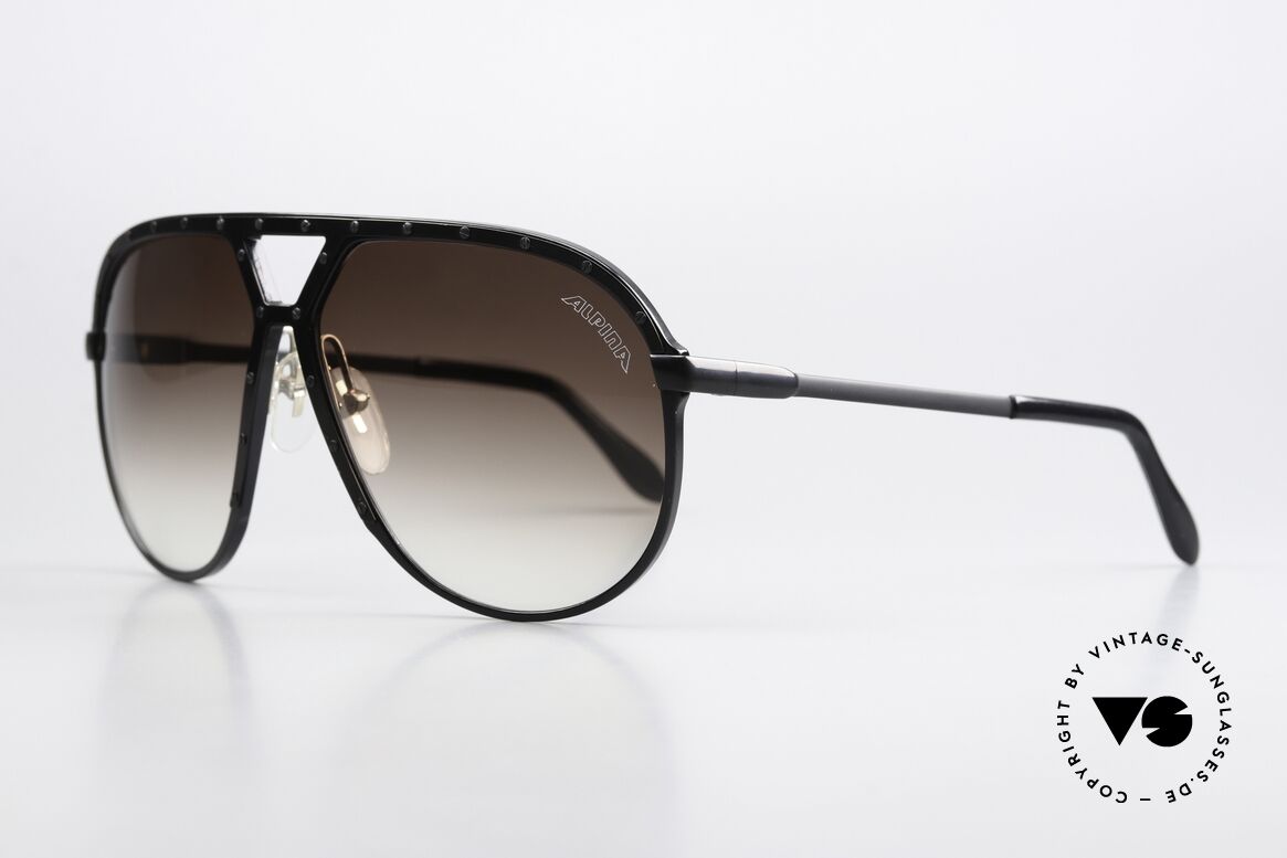 Alpina M1 West Germany Brille 1986, Sonnengläser in braun-Verlauf mit orig. Alpina Logo, Passend für Herren