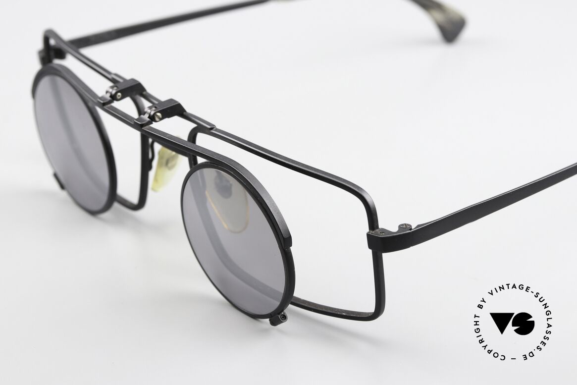 Alain Mikli 5667 / 011 Filmbrille Von Wim Wenders, exzellente Metallfassung mit genialem Sonnen-Clip, Passend für Herren