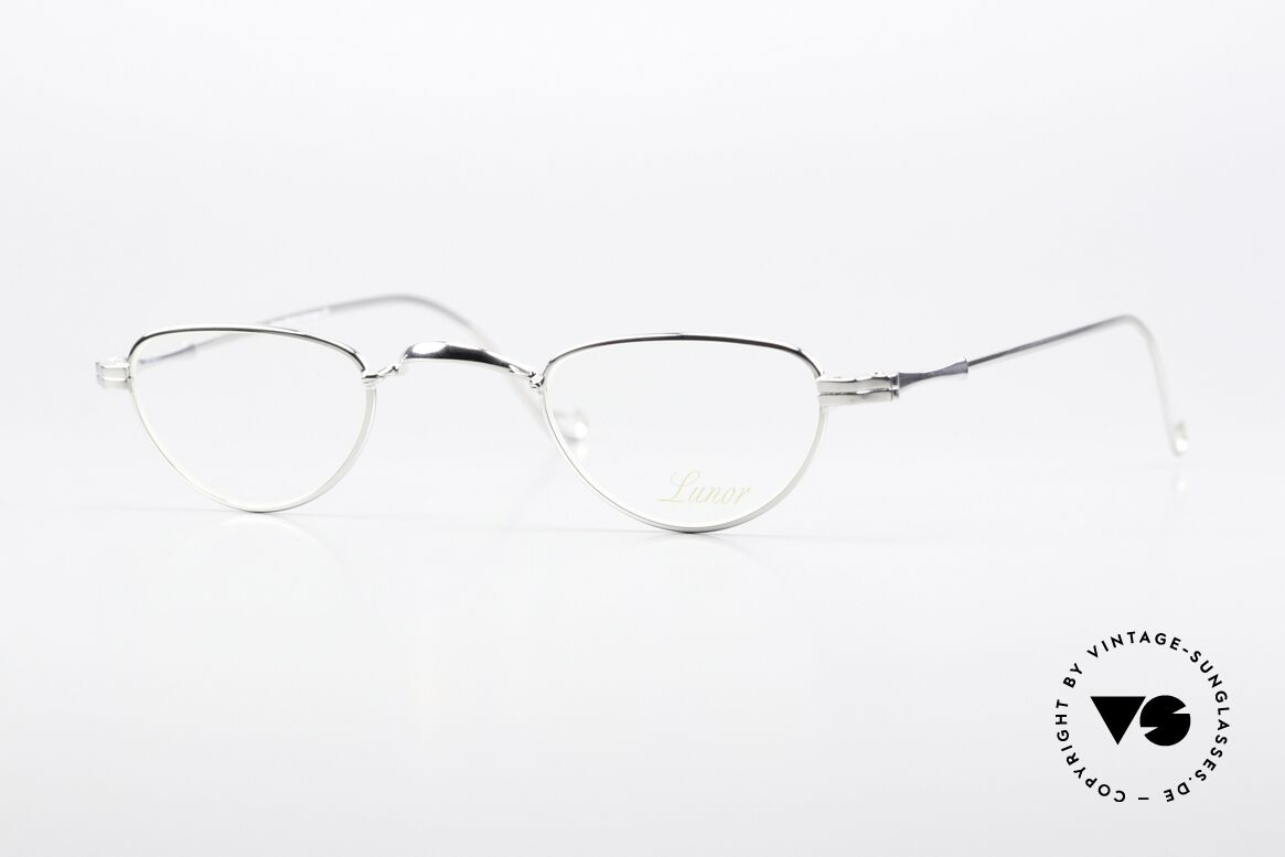 Lunor II 06 Lesebrille Platin 90er Unisex, vintage LUNOR Lesebrille für Damen und Herren, Passend für Herren und Damen