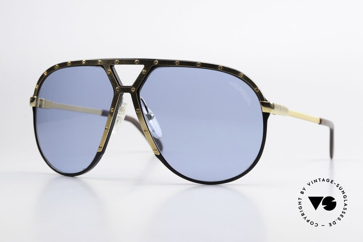 Alpina M1 Ultra Rare Gläser In Blau, ALPINA M1 West Germany Sonnenbrille von 1986, Passend für Herren