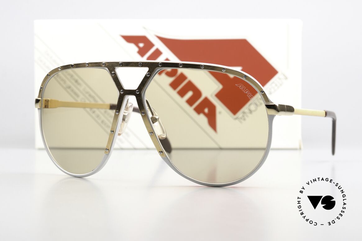 Alpina M1 80er Sonnenbrille Legende, die alte Legende im unberührten Zustand; Gr. 64/14, Passend für Herren