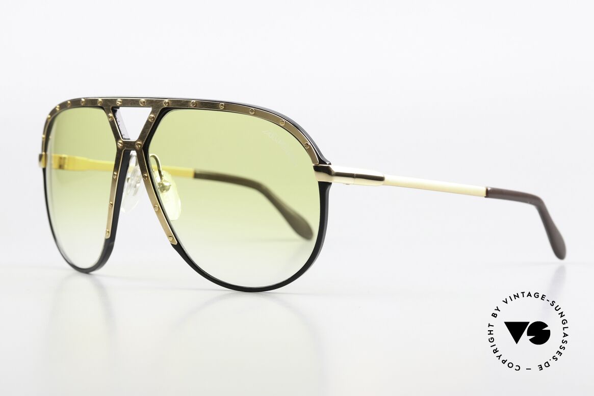 Alpina M1 80er Mode-Accessoire Brille, Sonnengläser in gelb-Verlauf mit orig. Alpina Logo, Passend für Herren