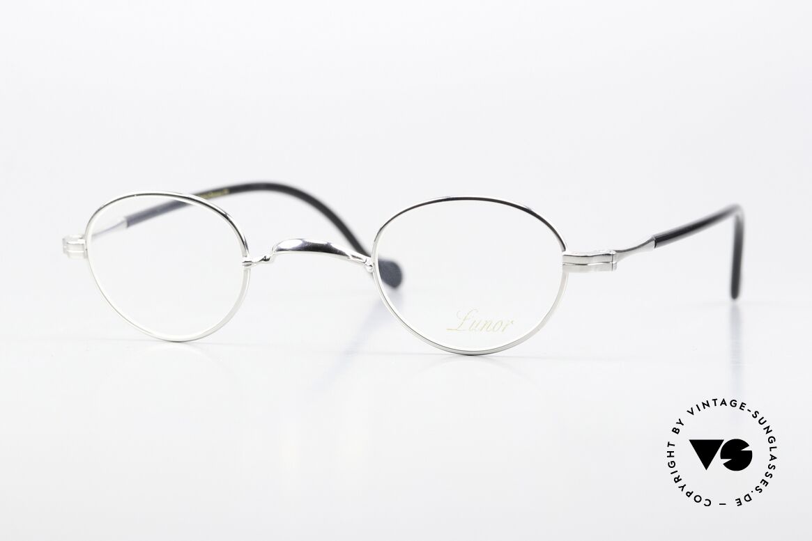 Lunor II A 03 Version Mit Azetatbügeln, extra kleine vintage Metallbrille der LUNOR II Serie, Passend für Herren und Damen