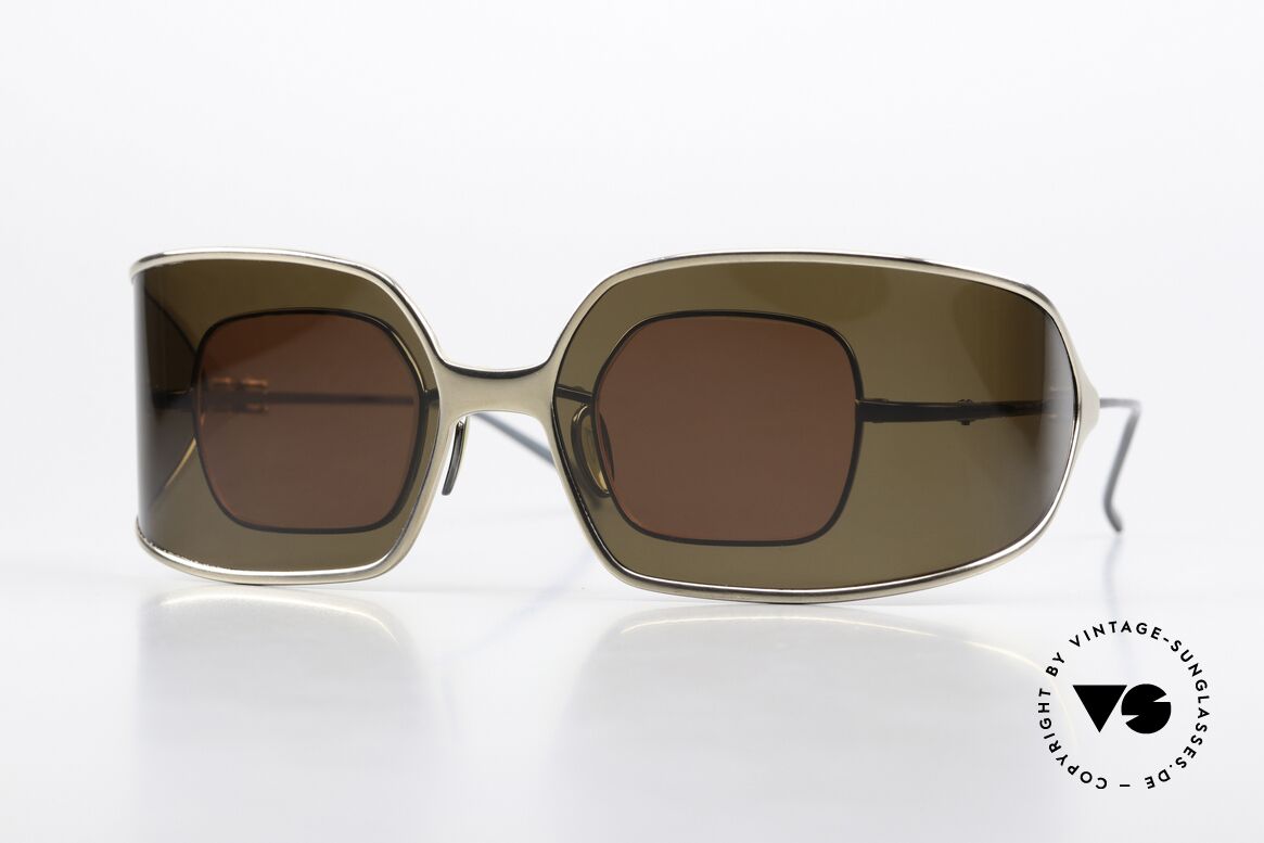 Christian Roth 14004 Gunmetal & Goldener Clip-On, genial umgesetztes Clip-On Konzept; siehe Fotos!, Passend für Herren und Damen