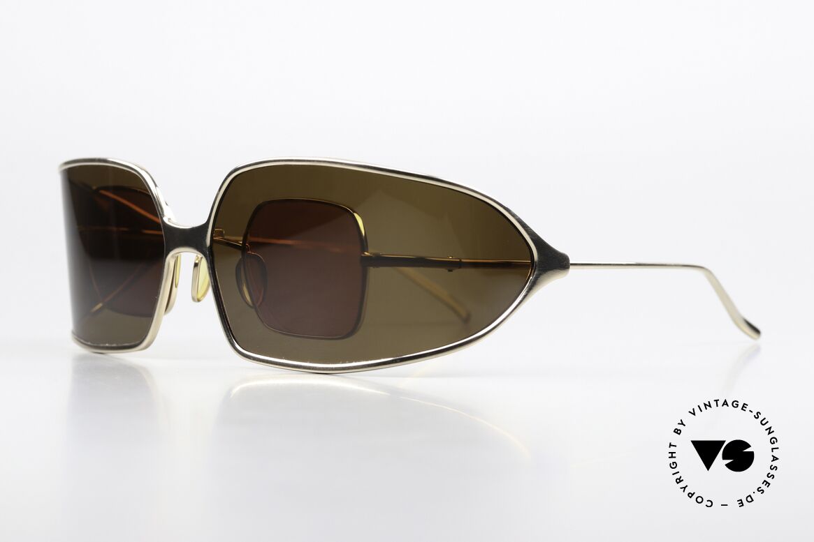 Christian Roth 14004 2 In 1 Brille Polarisierend, kleine Titanium-Fassung, Gr. 38/26, made in Japan, Passend für Herren und Damen