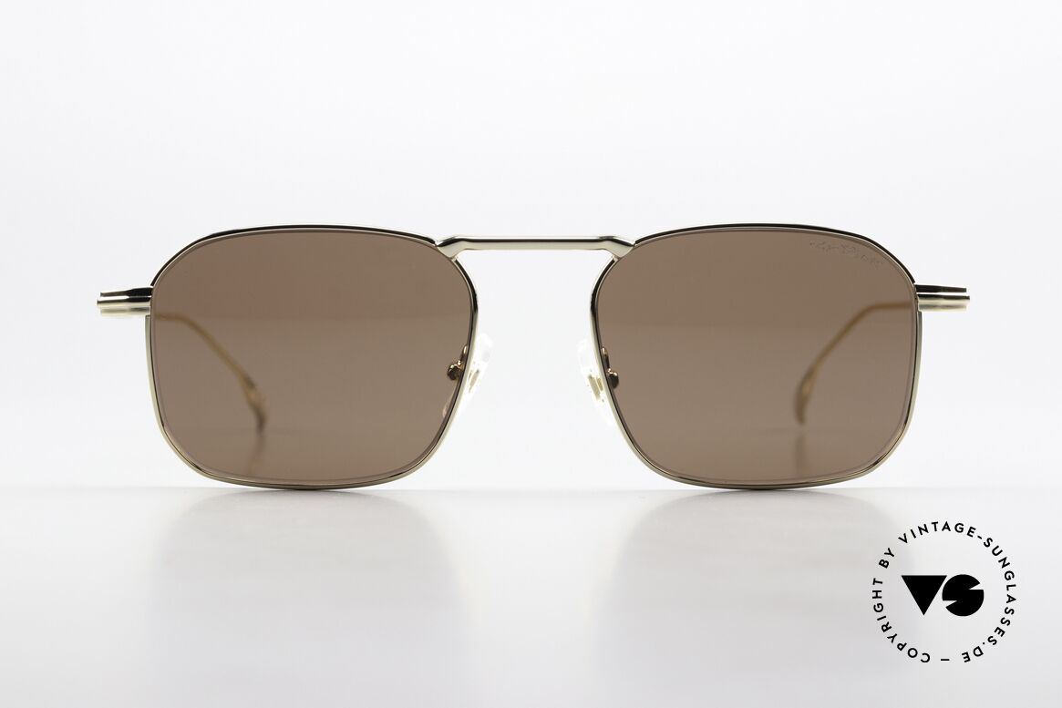 Montblanc MB0218S Herrensonnenbrille Eckig, Modell MB0218S; Gr. 53/19 (135mm Rahmenbreite), Passend für Herren