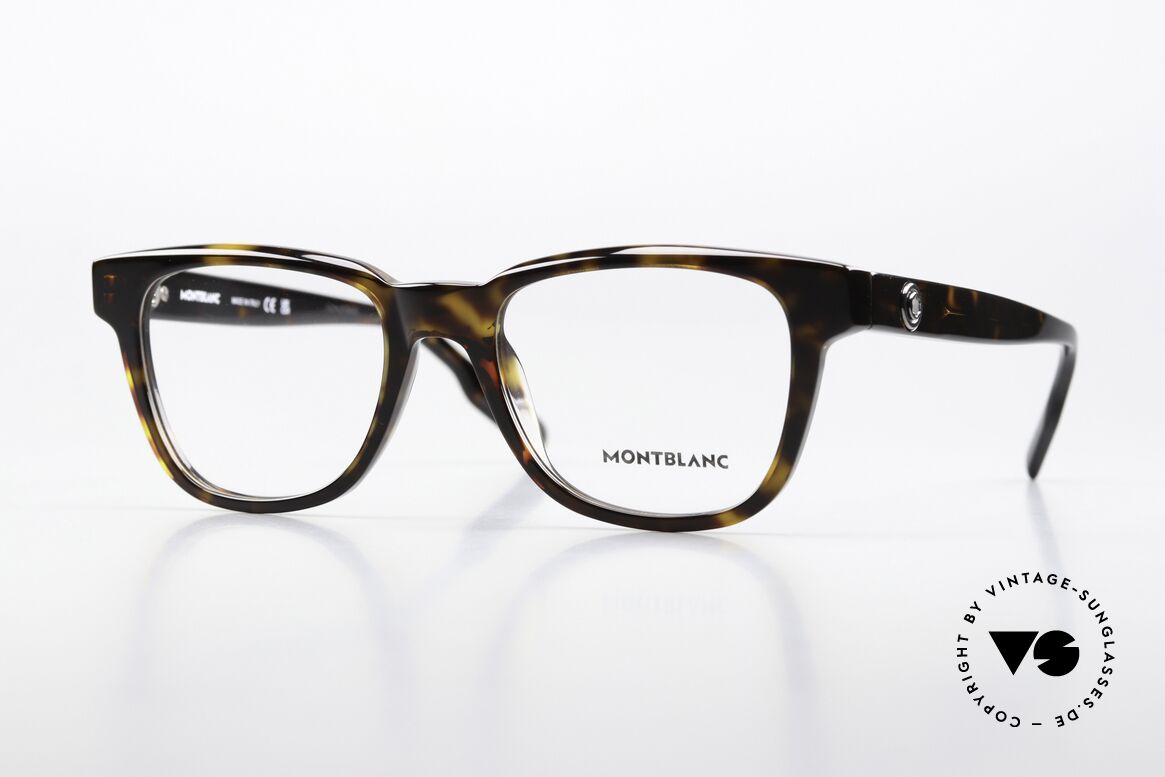 Montblanc MB0178O Vollrandbrille Azetat Eckig, eckige Brille von Montblanc, MB0178O; Größe 51/19, Passend für Herren