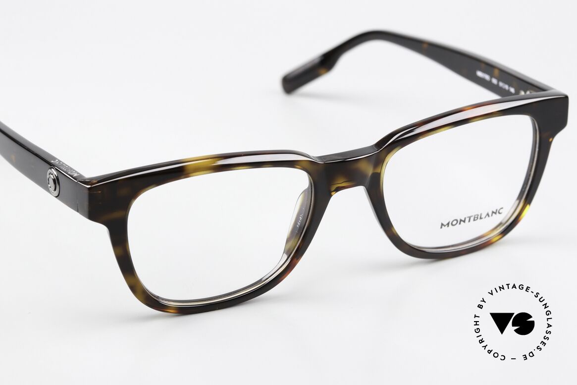 Montblanc MB0178O Vollrandbrille Azetat Eckig, die MEDIUM Fassung kann beliebig verglast werden, Passend für Herren