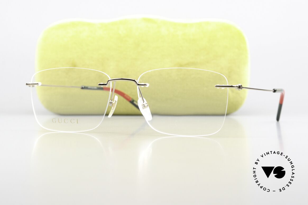 Gucci GG0399O Randlosbrille Made In Italy, Fassung kann beliebig verglast werden, made in Italy, Passend für Herren