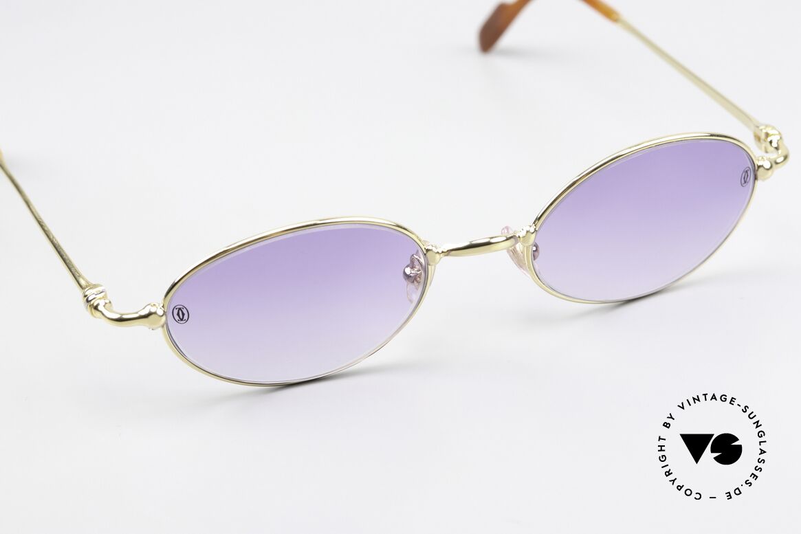 Cartier Filao - S Small Oval Sonnenbrille 22kt, KEINE RETRO Cartier Brille; ein Original von 1999!, Passend für Herren und Damen