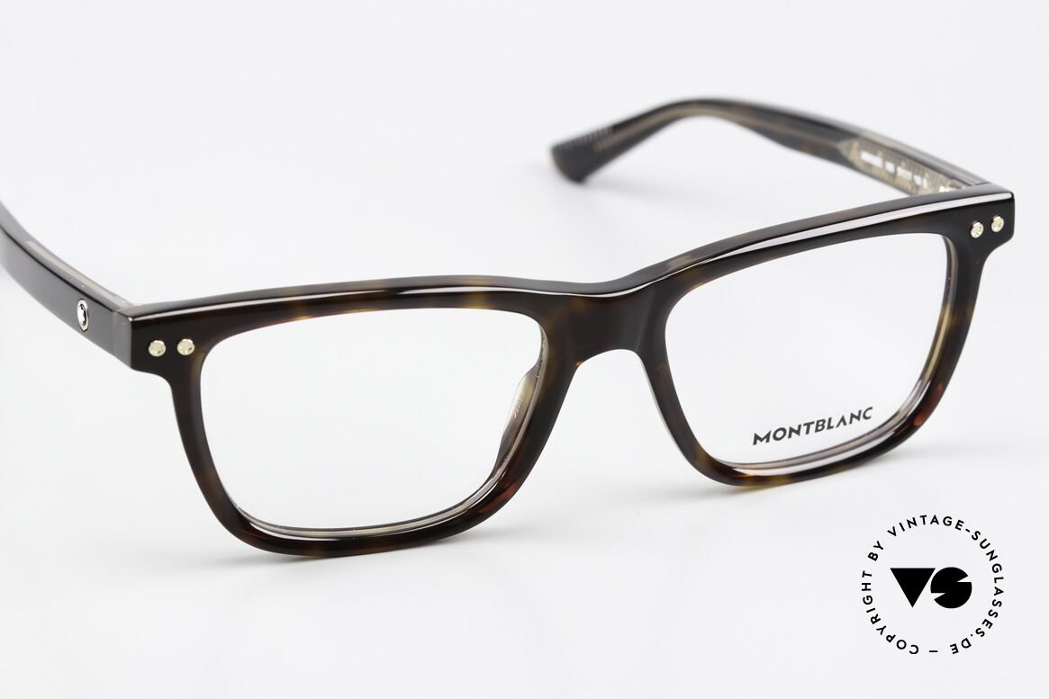 Montblanc MB0322O Vollrandbrille Schildpatt, ungetragenes Exemplar mit original Montblanc Etui, Passend für Herren und Damen
