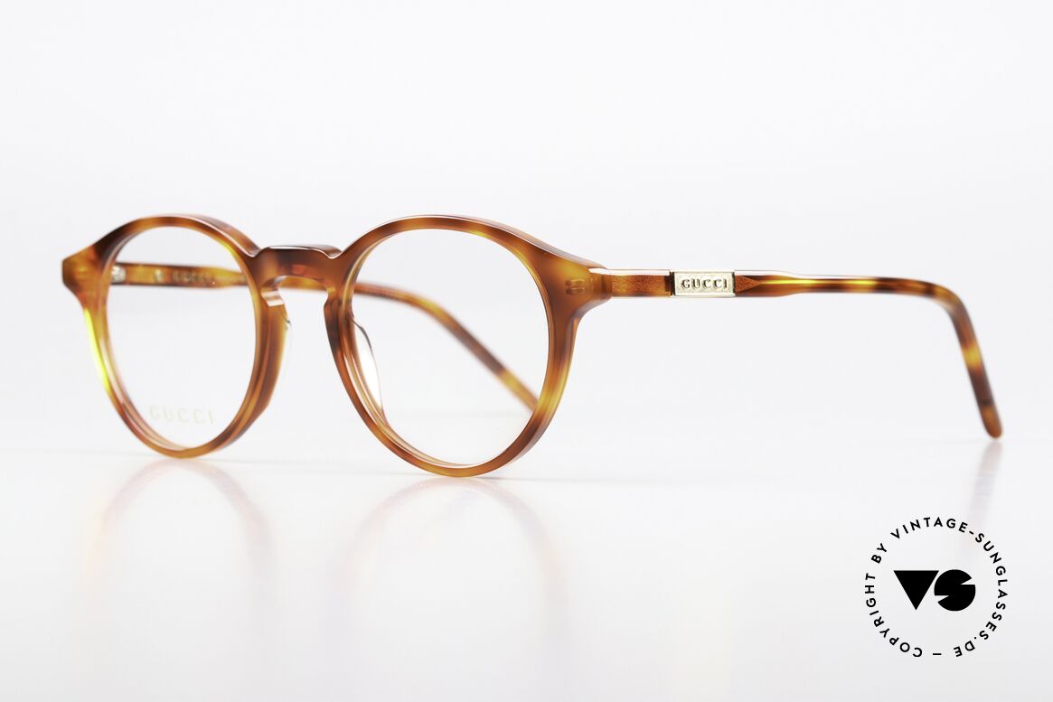 Gucci GG1160O Azetatbrille Panto Schildpatt, zeitloses Brillendesign für Damen und Herren, Passend für Herren und Damen