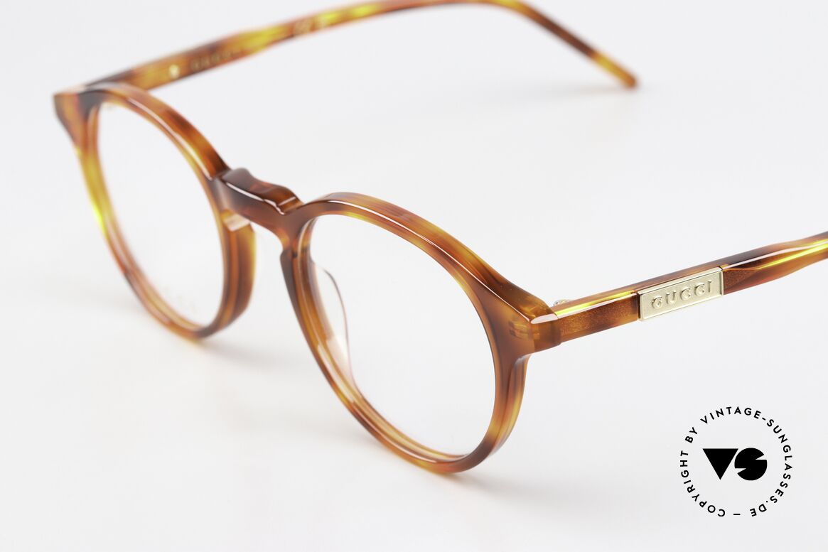 Gucci GG1160O Azetatbrille Panto Schildpatt, sehr hochwertige Brillenfassung (made in ITALY), Passend für Herren und Damen