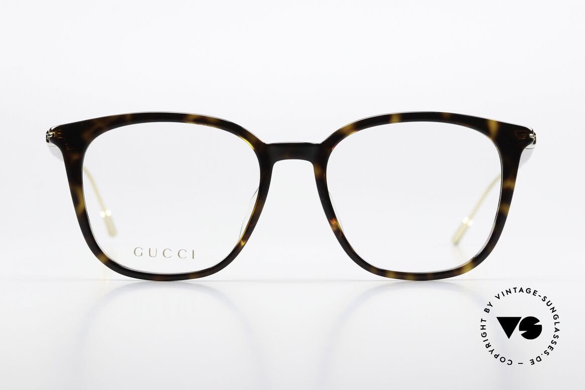 Gucci GG1276OK Azetat Und Metall-Brille, Kombibrille: Azetat-Fassung mit Metallbügeln, Passend für Herren und Damen