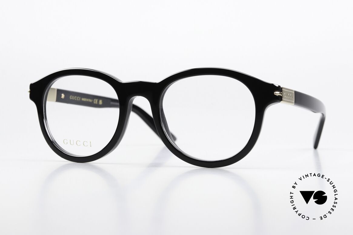 Gucci GG1503O Azetat Und Goldenes Logo, Gucci Brille GG1503O, Größe 51-22, 145, c. 001, Passend für Herren und Damen